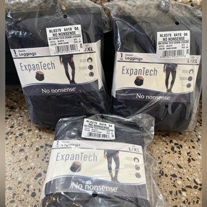 NEW No Nonsense ExpandTech Style
NL8379 Leggings L/ XL 3 Pair
